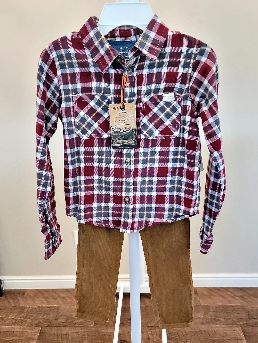 Weatherproof Vintage plaid shirt and pants set Size 6 Plaid Set NWT
